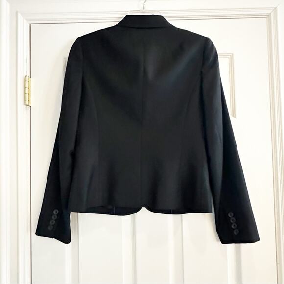 J Crew 100% Wool Solid Navy Blue Blazer Classic Retro Blue Label Size 4 Preppy - Picture 10 of 14